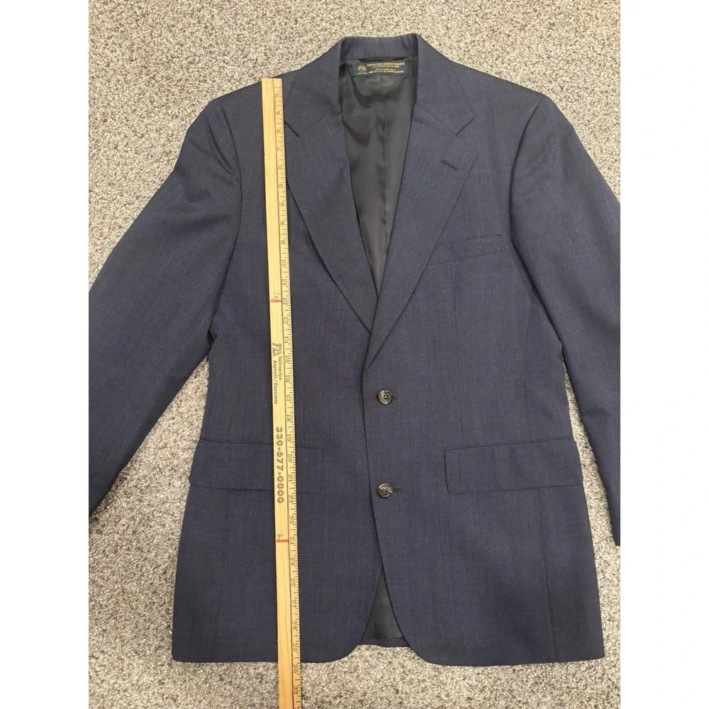 Brooks Brothers 37R Navy Blue Blazer Jacket‎ 2-Button Wool
